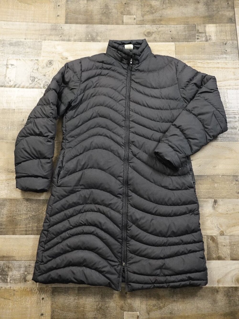 Vintage Patagonia Down Coat Women’s Large Black Long Puffer 75% Goose Down